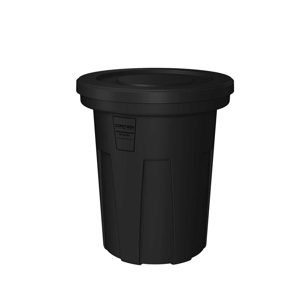 Cortech Cobra Can Food-Grade Waste Receptacle with Lid | Virtually Indestructible Polyethylene Intensive-Use Waste Container