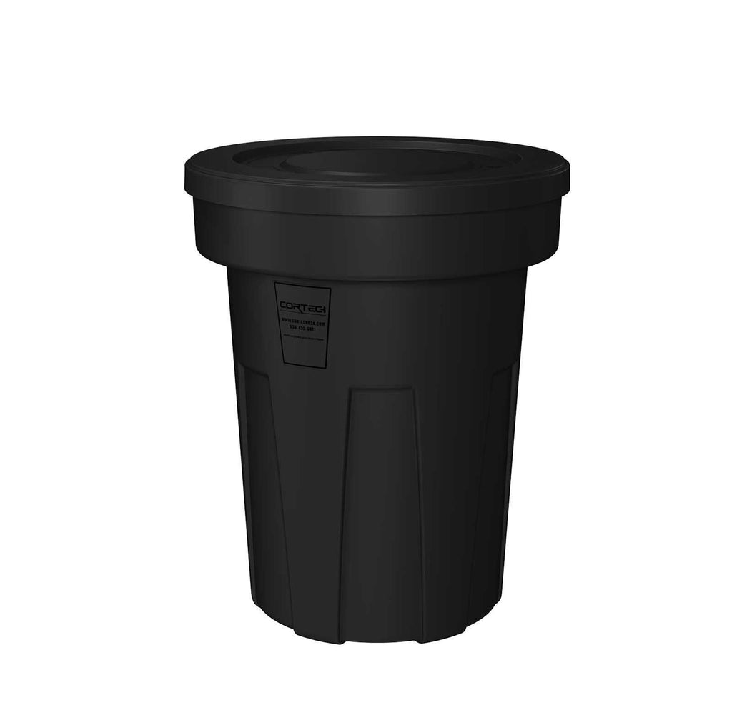 Cortech Cobra Can Food-Grade Waste Receptacle with Lid | Virtually Indestructible Polyethylene Intensive-Use Waste Container