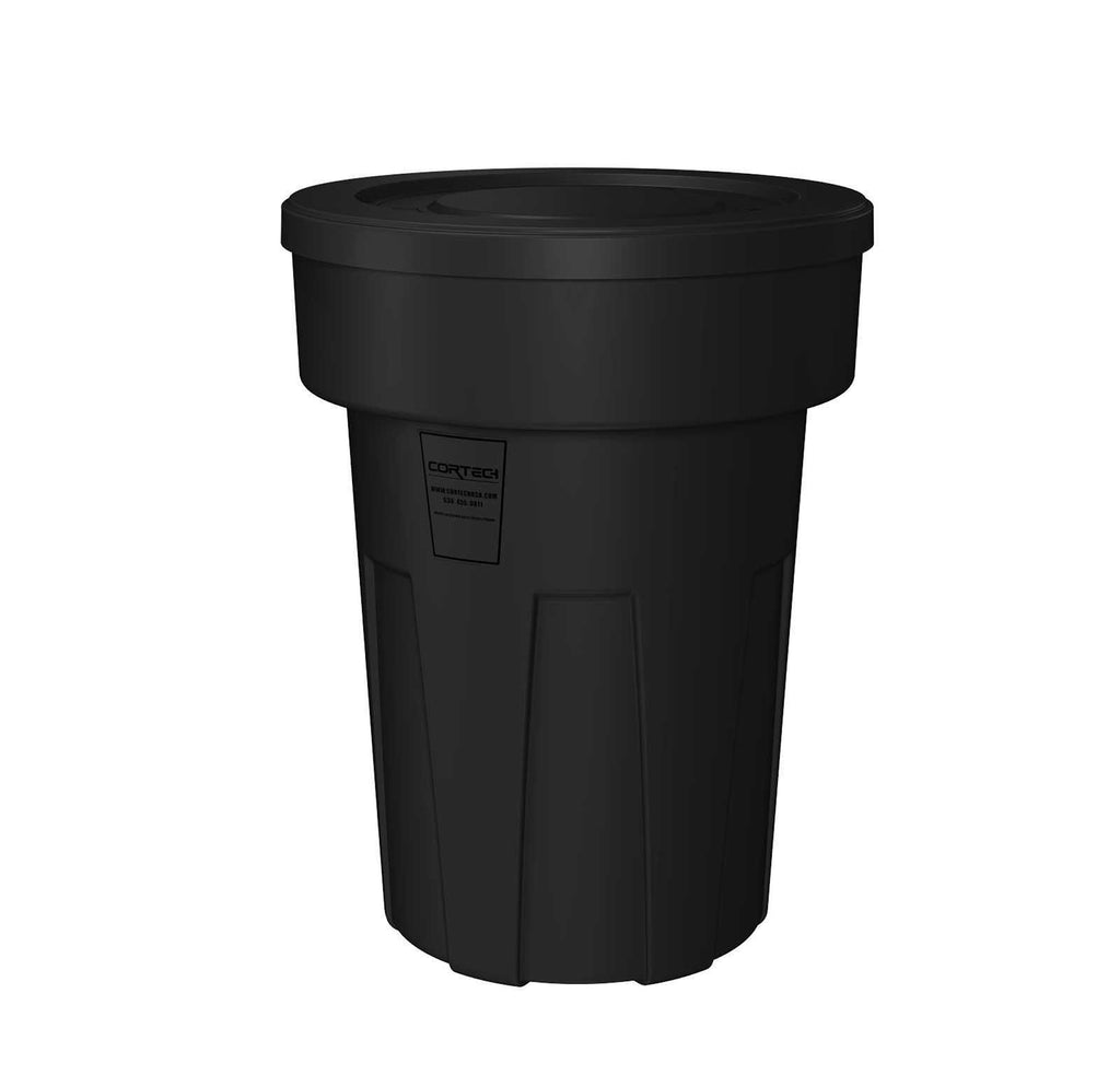 Cortech Cobra Can Food-Grade Waste Receptacle with Lid | Virtually Indestructible Polyethylene Intensive-Use Waste Container