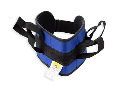 FabLife Padded transfer belt, side release buckle, small (24" to 30"), blue — for Safe Patient Transfers