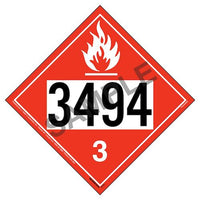 J.J. Keller 3494 Placard - Class 3 Flammable Liquid