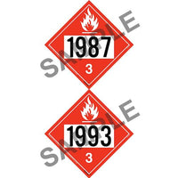 J.J. Keller 1987/1993 Placard - Class 3 Flammable Liquid