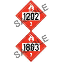 J.J. Keller 1202/1863 Placard - Class 3 Flammable Liquid