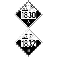 J.J. Keller 1830/1832 Placard - Class 8 Corrosive