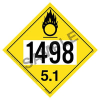 J.J. Keller 1498 Placard - Division 5.1 Oxidizer