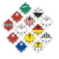 J.J. Keller Canadian Flip-File Placard, 13-Legend Wordless Set, White Back Plate