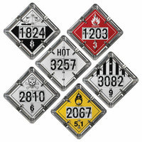 J.J. Keller Numer-All™ Flip Placard - 6 Legend, Unpainted Back Plate