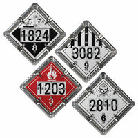 J.J. Keller Numer-All™ Flip Placard - 4 Legend, Unpainted Back Plate