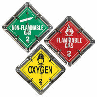 J.J. Keller Aluminum Flip Placard - 3 Legend, Worded, Class 2