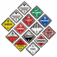 J.J. Keller Aluminum Flip Placard - 14 Legend, Worded, Unpainted Back Plate