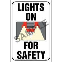 J.J. Keller Lights On For Safety Sign - Reflective Aluminum