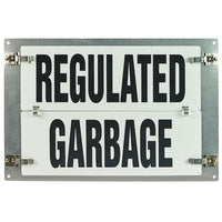 J.J. Keller Flip-File Sign, Regulated Garbage, Medium, 1-Legend