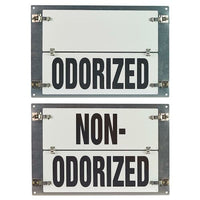 J.J. Keller Flip-File Sign, Odorized/Non-Odorized, Medium, 2-Legend