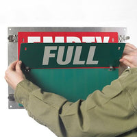 J.J. Keller Flip-File Sign, Empty/Full, 2-Legend