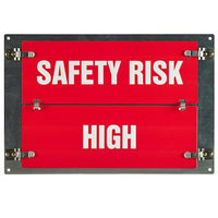 J.J. Keller Flip-File Sign, Safety Risk Low/Medium/High, 3-Legend