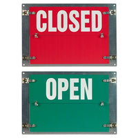 J.J. Keller Flip-File Sign, Closed/Open, 2-Legend