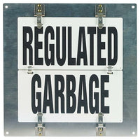 J.J. Keller Flip-File Sign, Regulated Garbage, Small, 1-Legend