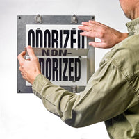 J.J. Keller Flip-File Sign, Odorized/Non-Odorized, Small, 2-Legend