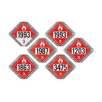J.J. Keller Basic Flip Placard - 6 Legend, Numbered, Galvanized Steel Back Plate, 2 Clipped Corners