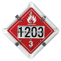 J.J. Keller Numer-All™ Flip Placard - 1 Legend, White or Unpainted Back Plate