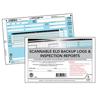 J.J. Keller Scannable ELD Backup Log Book with Detailed DVIR, 2-Ply, with Recap - Stock