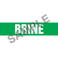 J.J. Keller Brine Pipe Marker - ASME/ANSI