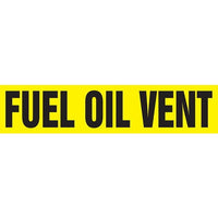 J.J. Keller Fuel Oil Vent Pipe Marker - ASME/ANSI - Snap Tite, 9" x 8", Yellow