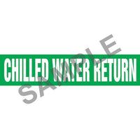 J.J. Keller Chilled Water Return Pipe Marker - ASME/ANSI