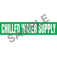 J.J. Keller Chilled Water Supply Pipe Marker - ASME/ANSI