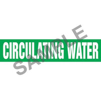 J.J. Keller Circulating Water Pipe Marker - ASME/ANSI