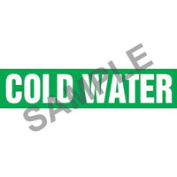 J.J. Keller Cold Water Pipe Marker - ASME/ANSI
