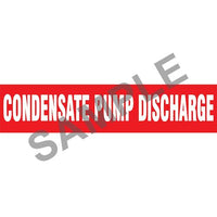 J.J. Keller Condensate Pump Discharge Pipe Marker - ASME/ANSI