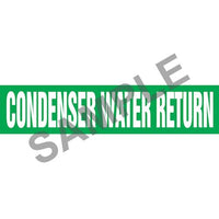J.J. Keller Condenser Water Return Pipe Marker - ASME/ANSI