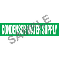J.J. Keller Condenser Water Supply Pipe Marker - ASME/ANSI