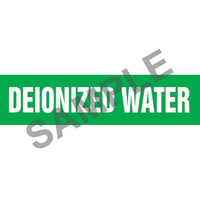 J.J. Keller Deionized Water Pipe Marker - ASME/ANSI