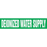 J.J. Keller Deionized Water Supply Pipe Marker - ASME/ANSI