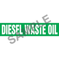 J.J. Keller Diesel Waste Oil Pipe Marker - ASME/ANSI