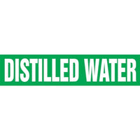 J.J. Keller Distilled Water Pipe Marker - ASME/ANSI