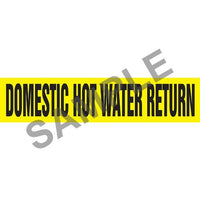 J.J. Keller Domestic Hot Water Return Pipe Marker - ASME/ANSI