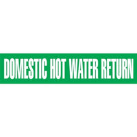 J.J. Keller Domestic Hot Water Return Pipe Marker - ASME/ANSI