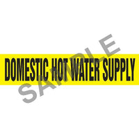J.J. Keller Domestic Hot Water Supply Pipe Marker - ASME/ANSI