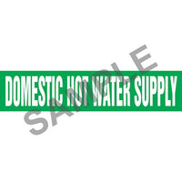J.J. Keller Domestic Hot Water Supply Pipe Marker - ASME/ANSI