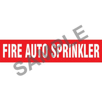 J.J. Keller Fire Auto Sprinklers Pipe Marker - ASME/ANSI