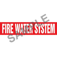 J.J. Keller Fire Water System Pipe Marker - ASME/ANSI