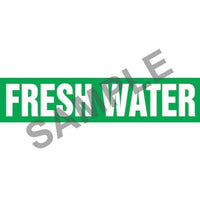 J.J. Keller Fresh Water Pipe Marker - ASME/ANSI