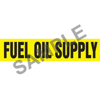 J.J. Keller Fuel Oil Supply Pipe Marker - ASME/ANSI