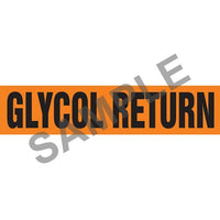 J.J. Keller Glycol Return Pipe Marker - ASME/ANSI