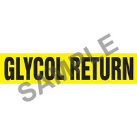 J.J. Keller Glycol Return Pipe Marker - ASME/ANSI