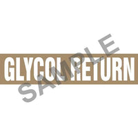 J.J. Keller Glycol Return Pipe Marker - ASME/ANSI