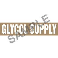 J.J. Keller Glycol Supply Pipe Marker - ASME/ANSI